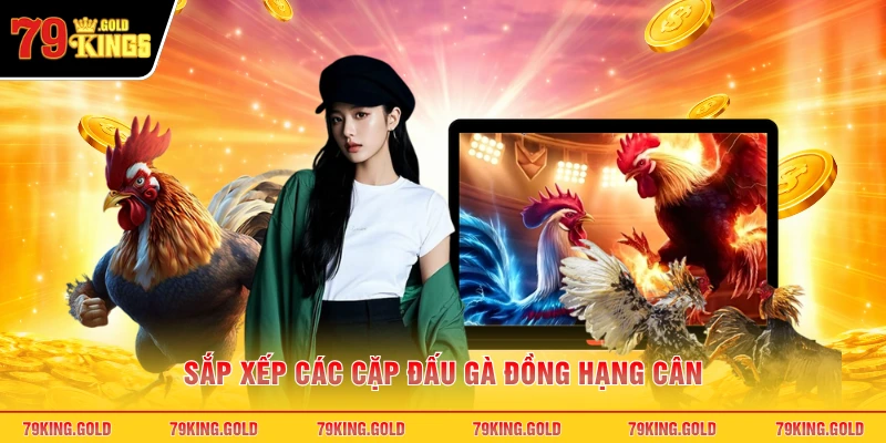 Sắp xếp các cặp đấu gà đồng hạng cân